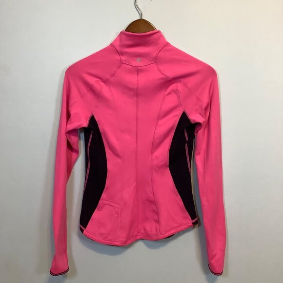 Lululemon Run Switch Back 1/2 Zip Reversible Pullover Pink/Navy Women No Tag 4?? - Picture 3 of 9